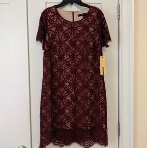 Burgandy Lace Cynthia Steffen Dress